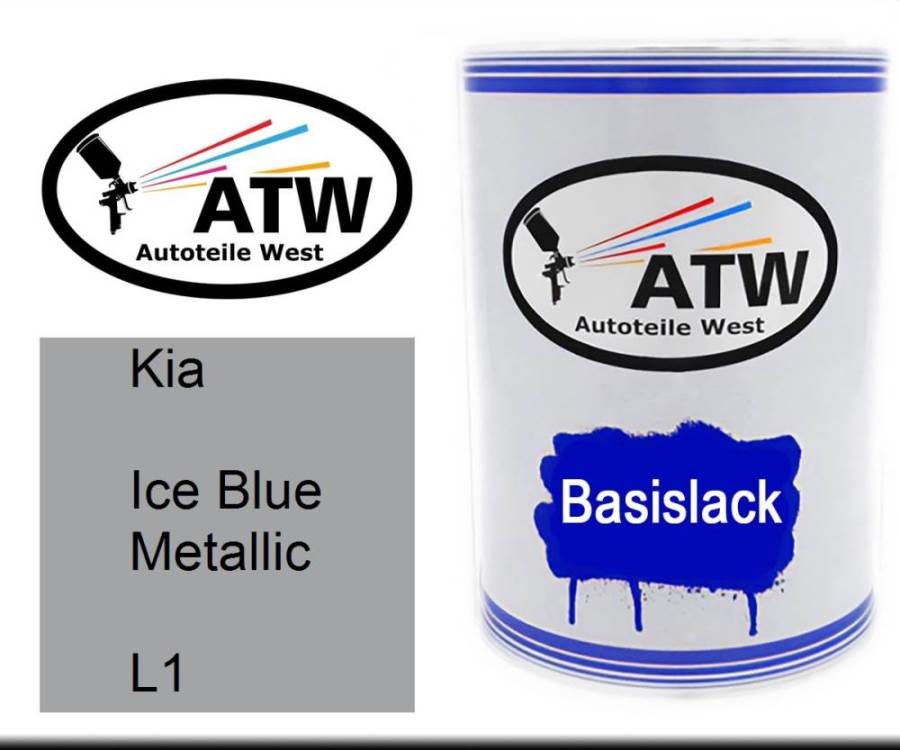 Kia, Ice Blue Metallic, L1: 500ml Lackdose, von ATW Autoteile West.